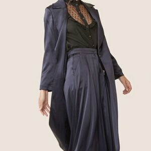 Allen‎ Schwartz Carmen Satin Tuxedo Jacket Sz XS